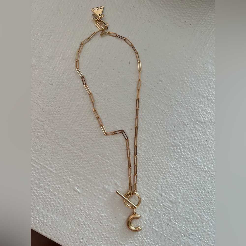 Gold C necklace